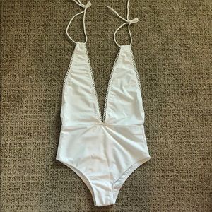 White One-Piece Swim Suit